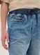 Light blue stretch cotton denim shorts_2