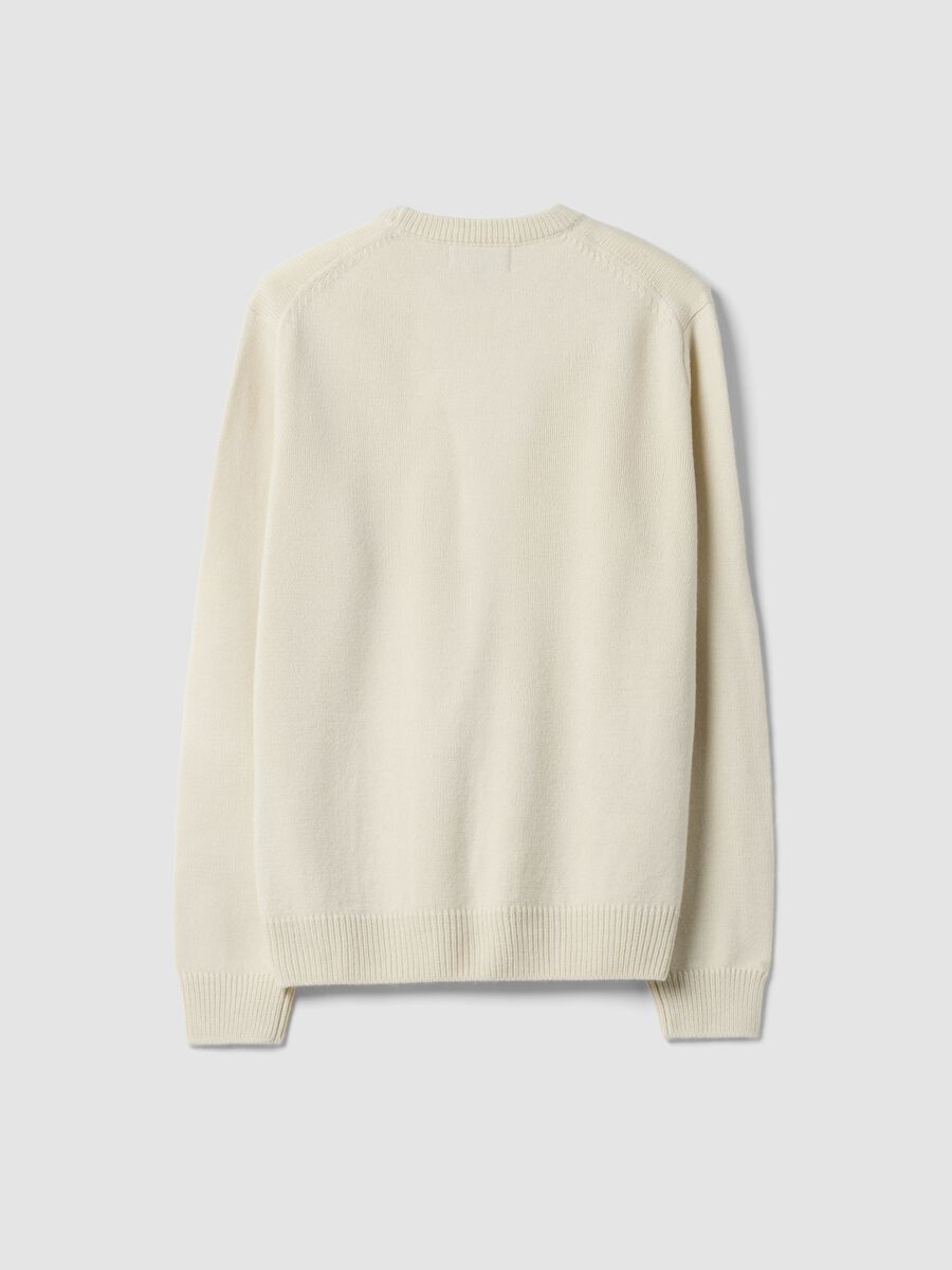 White crew-neck regular-fit knit jersey jumper_2