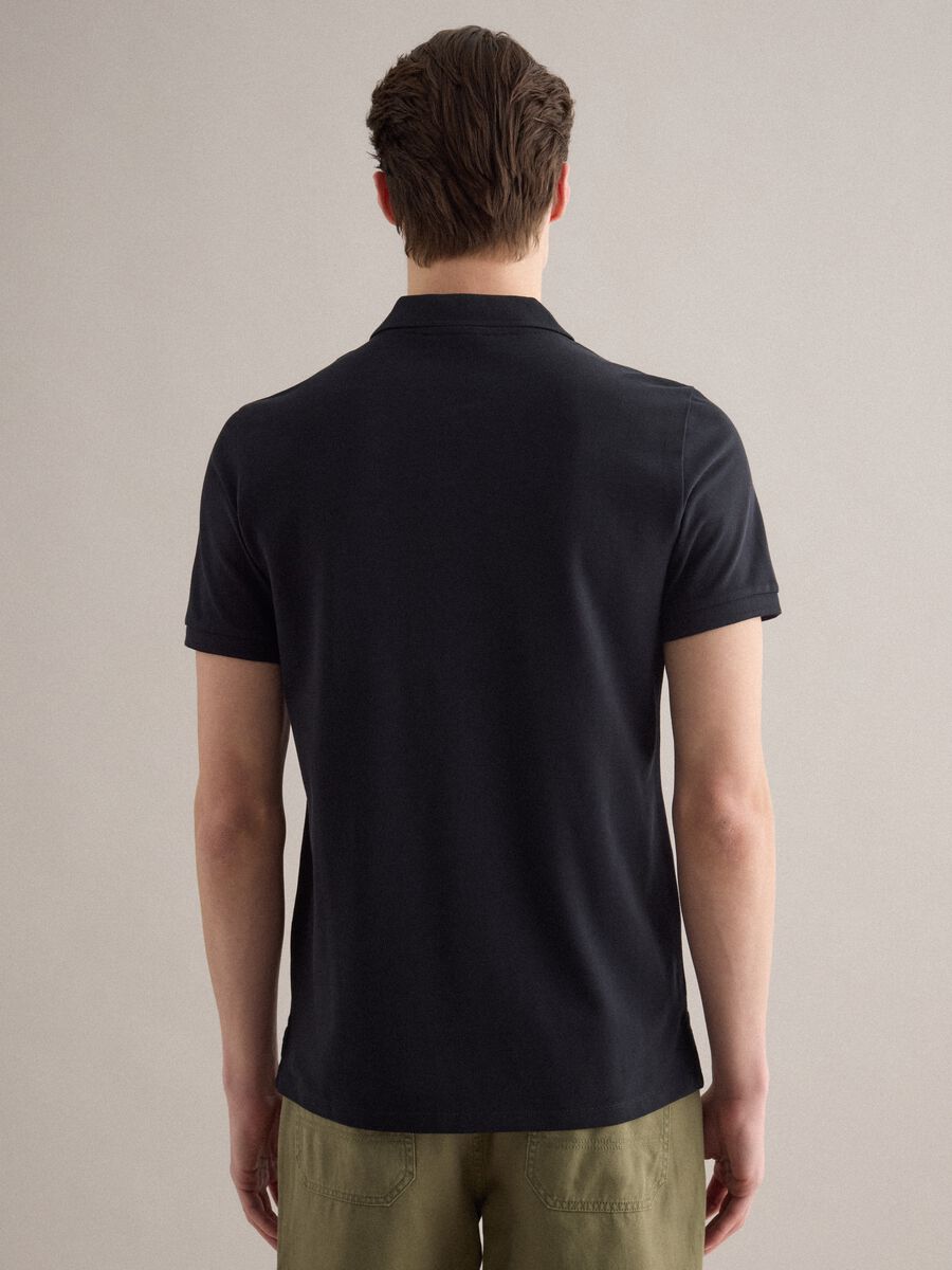Black Supima Cotton Polo Shirt, Regular Fit_4