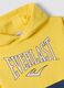 Yellow regular-fit cotton hoodie with logo for boys_3