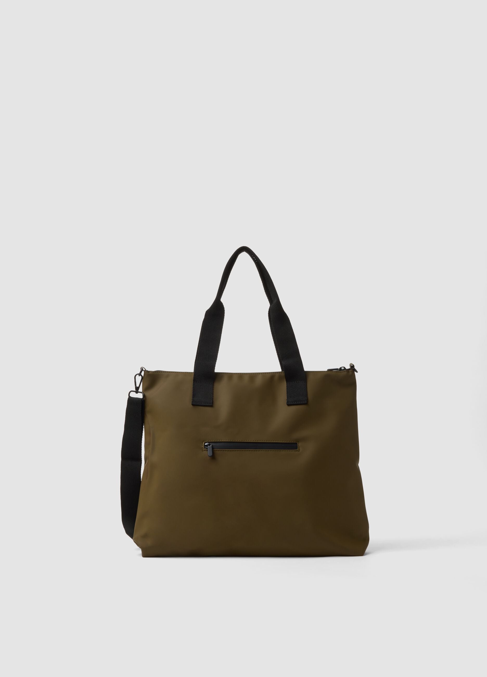 Green handbag with removable shoulder strap