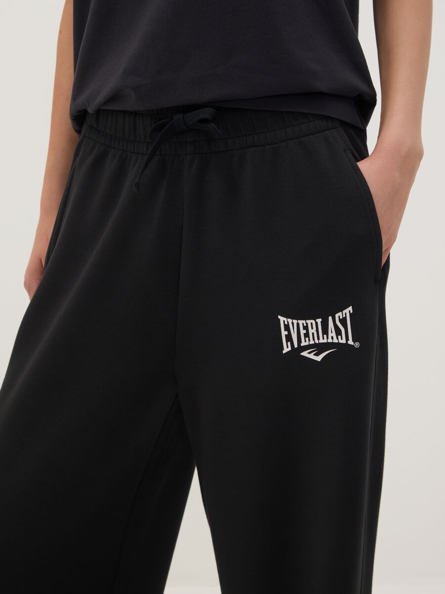Black regular-fit stretch viscose jersey trousers_3