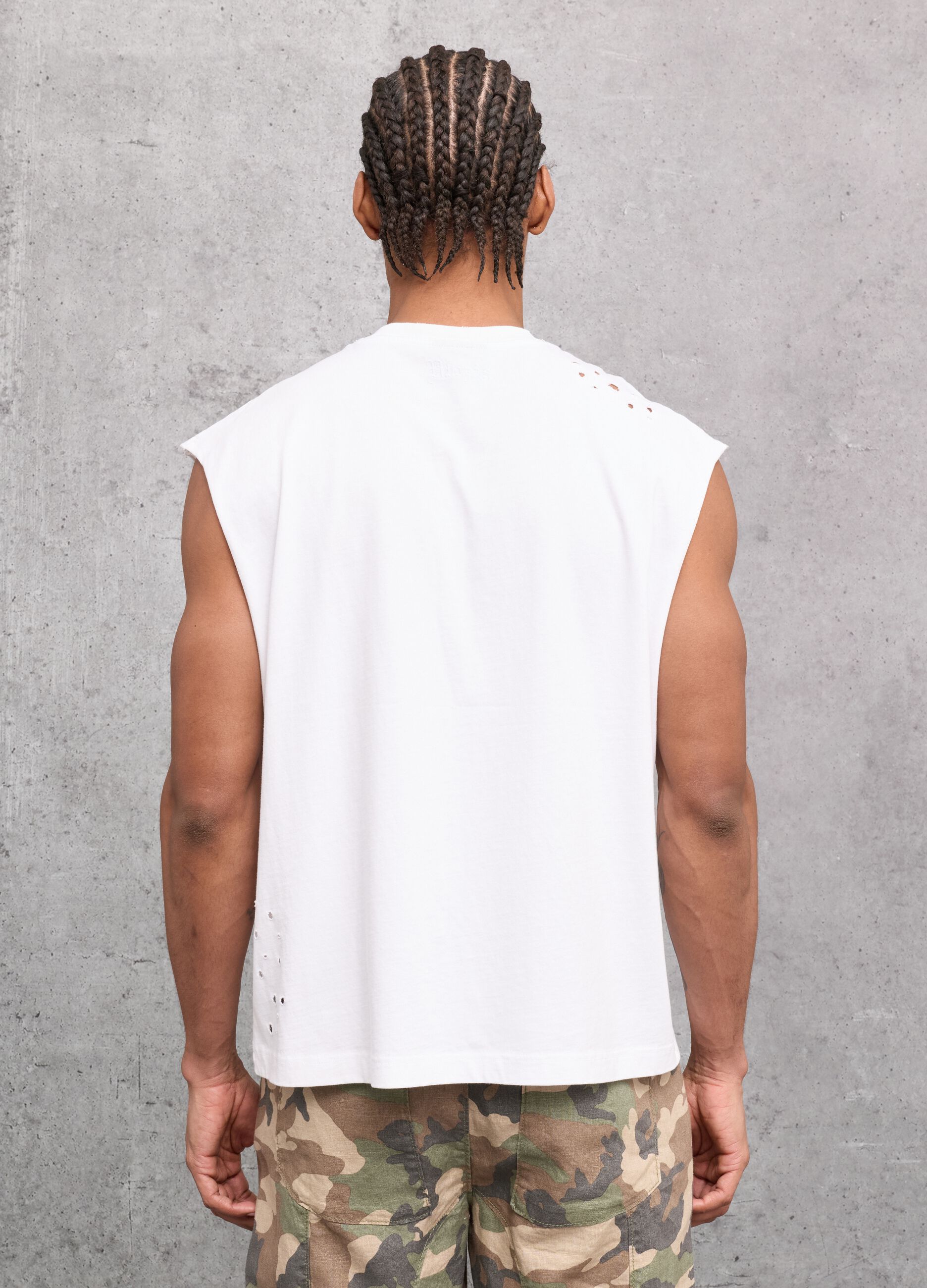 Sunfaded White Tank Top
