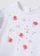 Girls' regular fit white stretch cotton t-shirt with flowers_2