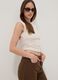 White Stretch Sleeveless Top, Regular Fit_0