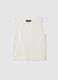 White stretch crochet-knit tank top_4