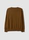 Brown pure wool crew-neck jumper in oversized fit_6