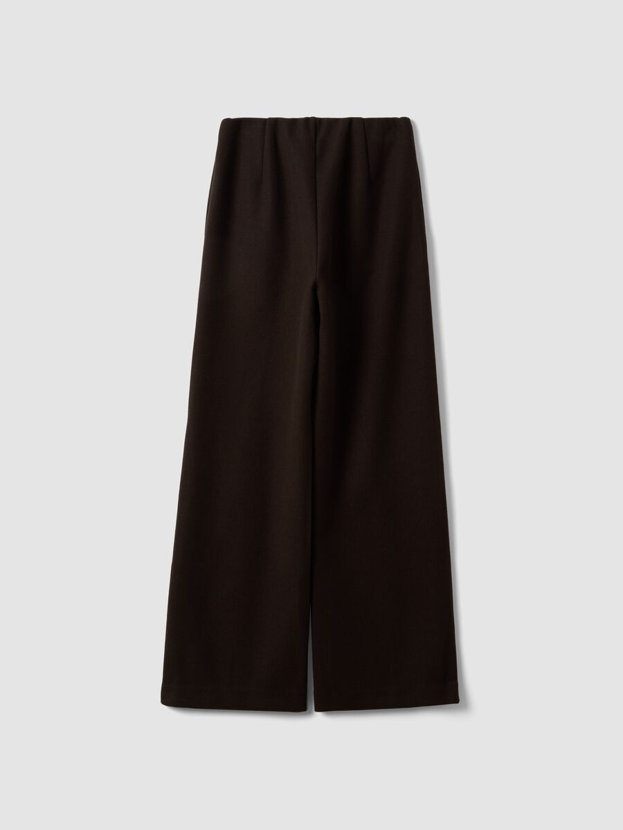 Brown viscose-blend tailored trousers with a baggy fit_6