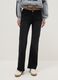 Black stretch cotton bootcut jeans_1