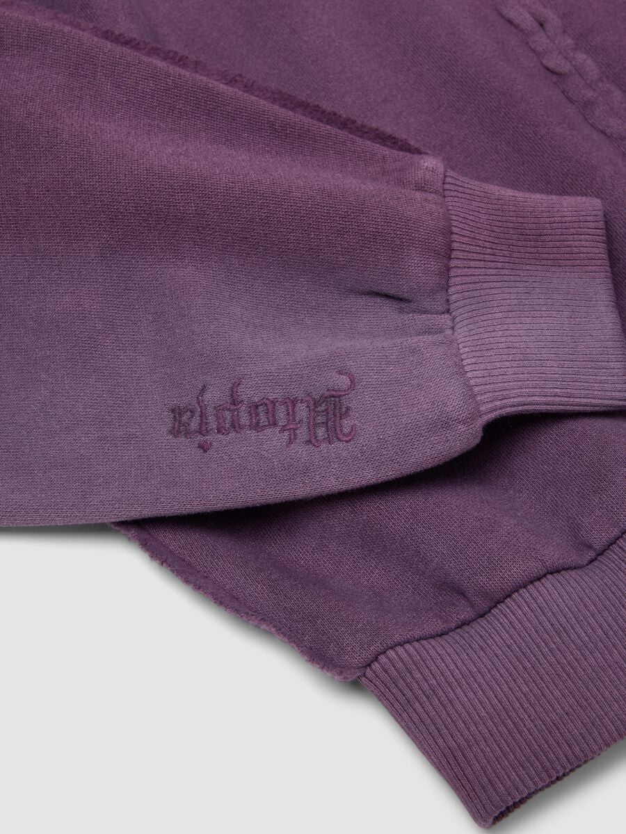 Sunfaded Full-Zip Hoodie Burgundy_6
