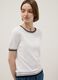 White viscose blend regular fit t-shirt with contrast collar_3