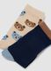 3-pack of long blue organic stretch cotton socks_1