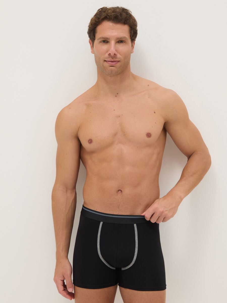 3-pack of multicolour regular-fit midi boxer briefs in stretch organic cotton_0