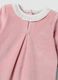 Pink organic cotton-blend baby sleepsuit with ruffle collar_2