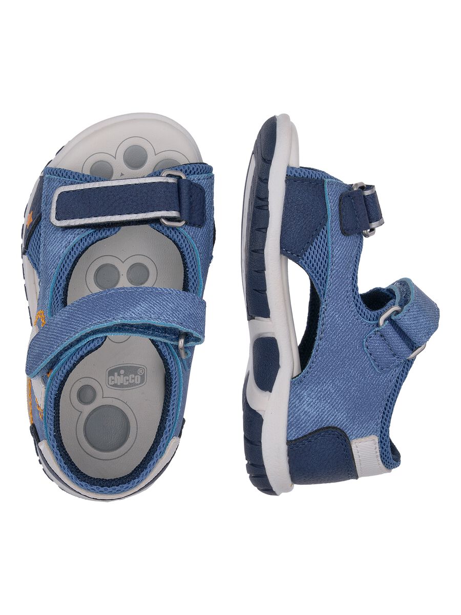 Multicolour sandals with hook-and-loop closure for children_1