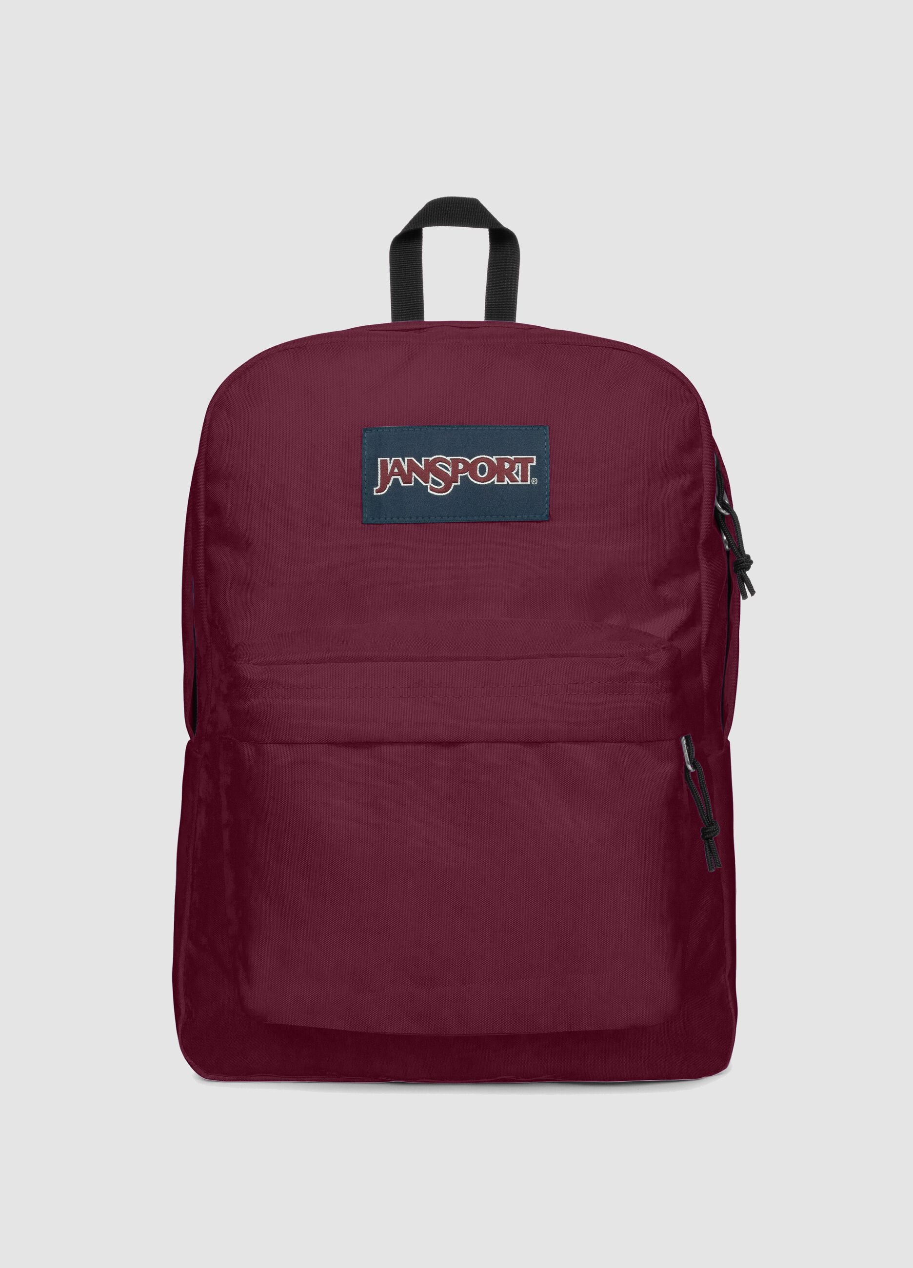 Red backpack with front pocket