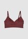 Red lace stretch-fabric bralette bra_2