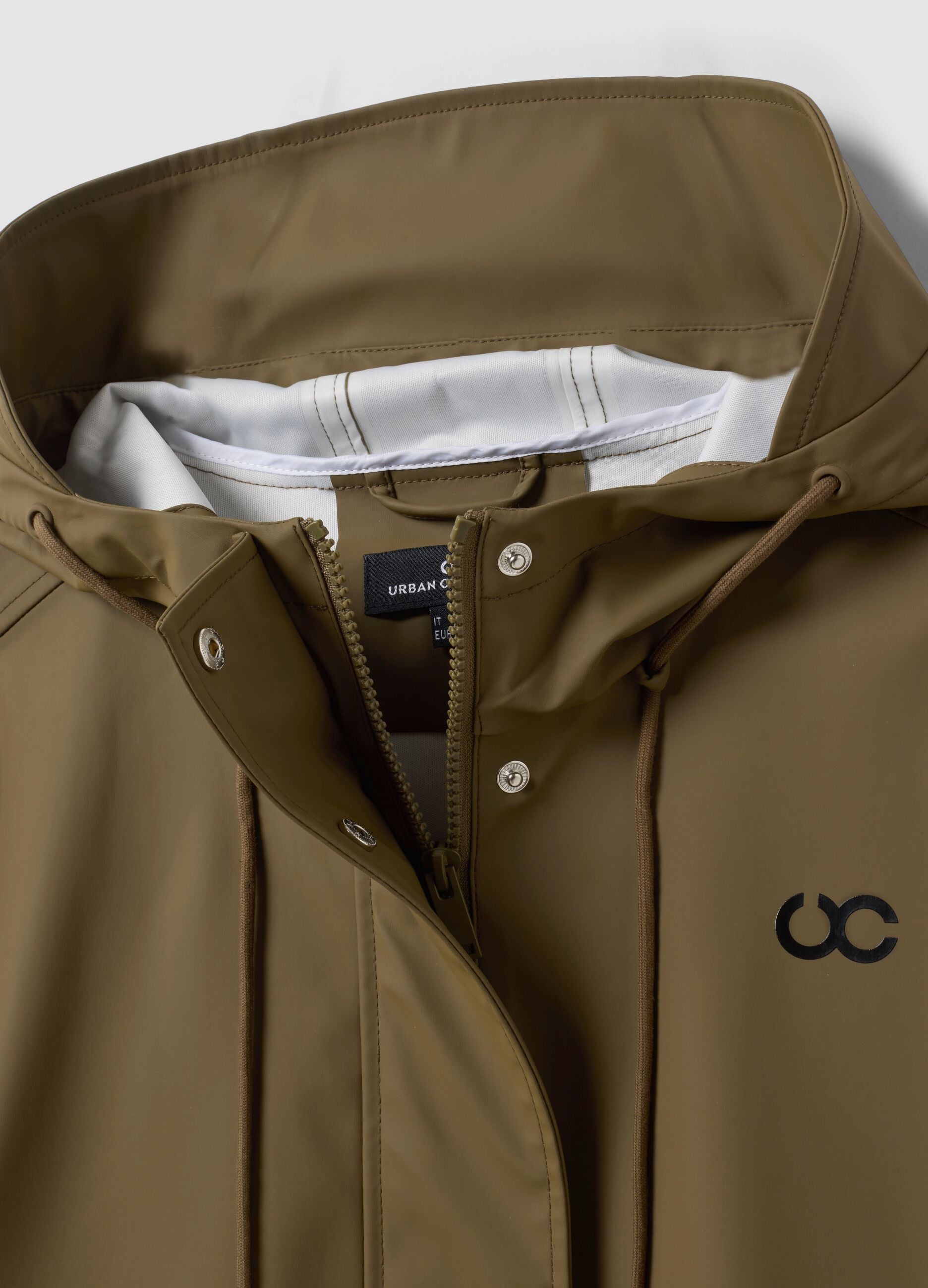 Long Green Hooded Zip Jacket
