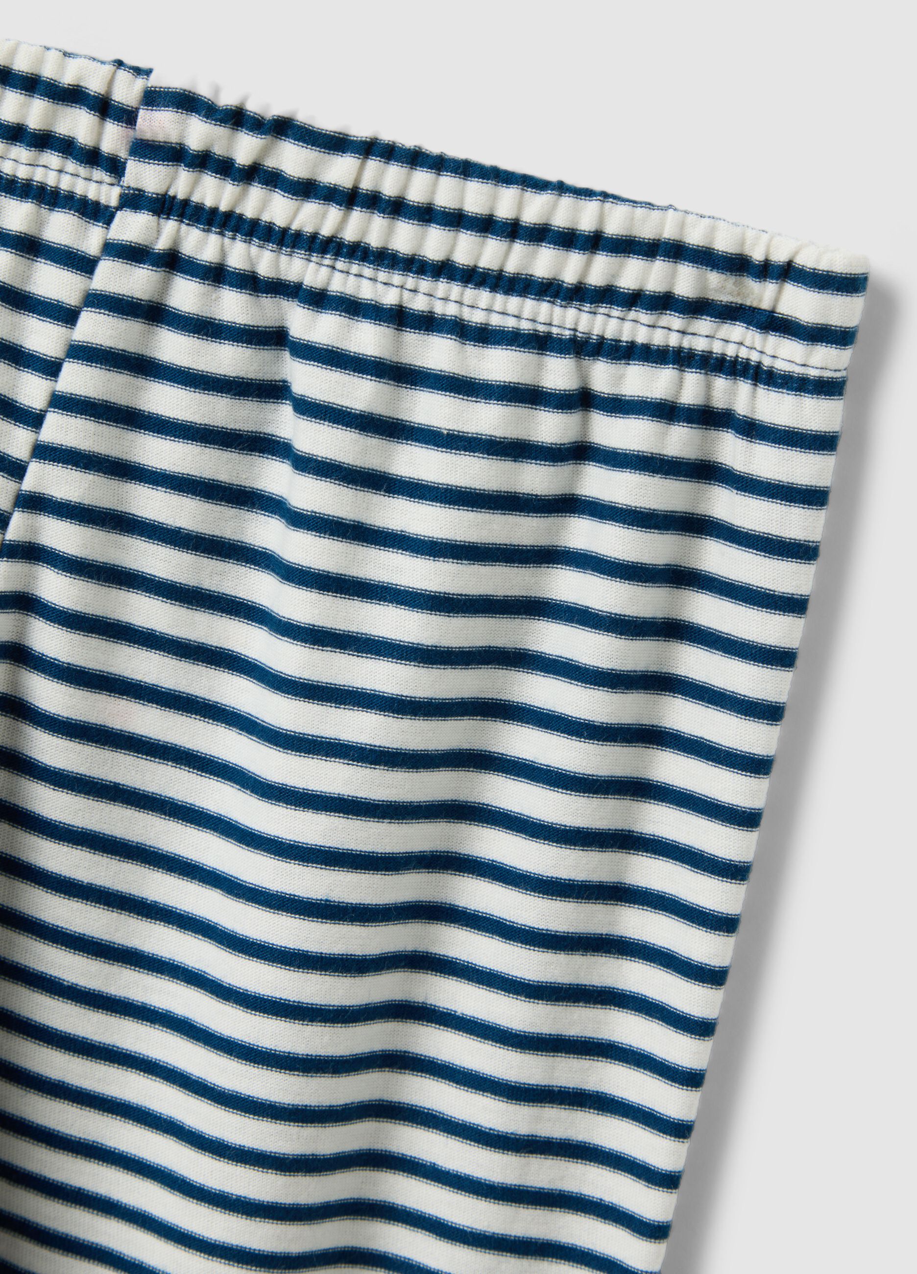Baby multicolour striped pure cotton pyjamas with print