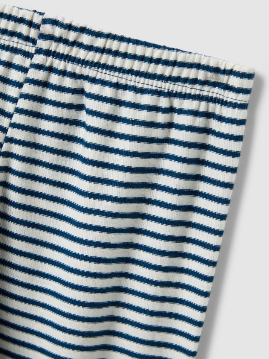 Baby multicolour striped pure cotton pyjamas with print_2