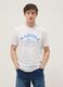 White pure cotton T-shirt with print, regular fit_1