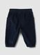Blue pure cotton cord cargo trousers with elasticated waistband_1