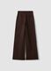 Brown wide-leg jeans in stretch cotton twill_6