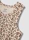 Beige ribbed stretch cotton tank top_2