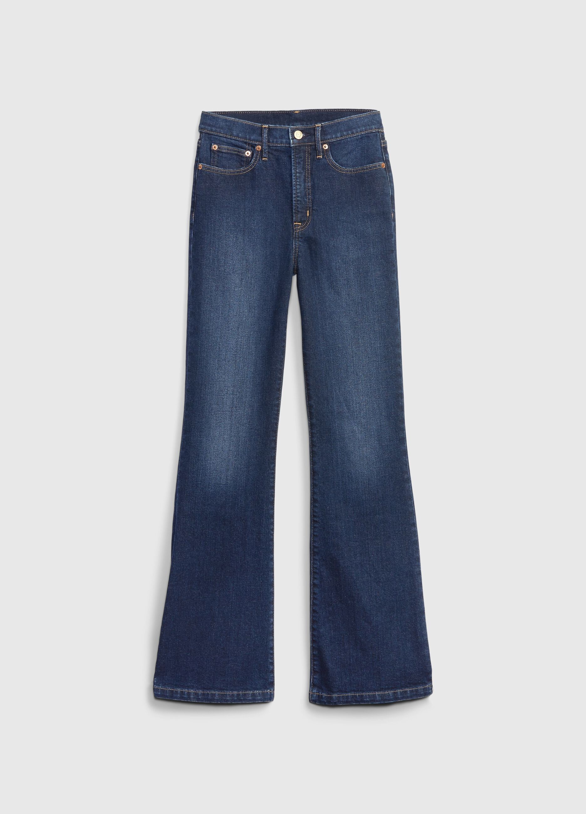 Flare-fit high-rise jeans