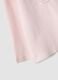 Pink stretch organic cotton polo shirt with ruffle details for baby girl_2