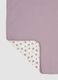 Purple organic cotton baby girl blanket with 101 Dalmatians embroidery_1