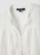 White pure cotton tie-front shirt, regular fit_5