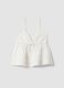 White pure cotton camisole with thin straps_4