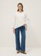 White stretch cotton button-up blouse, regular fit_1