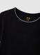 Black pure cotton regular fit T-shirt with contrast stitching_5