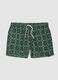 Green patterned swim shorts with elasticated waist_5