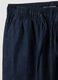 Blue pure cotton wide-leg denim trousers with drawstring_6