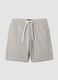 Multicolour striped regular-fit stretch cotton shorts_4