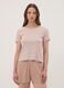 Multicolour pure organic cotton pyjamas with striped T-shirt and shorts_1
