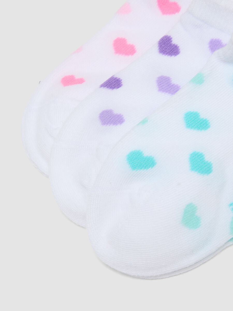 Five-pack of short white socks in stretchy organic cotton_2