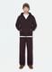 Brown cropped pure-cotton hoodie with oversized fit_2