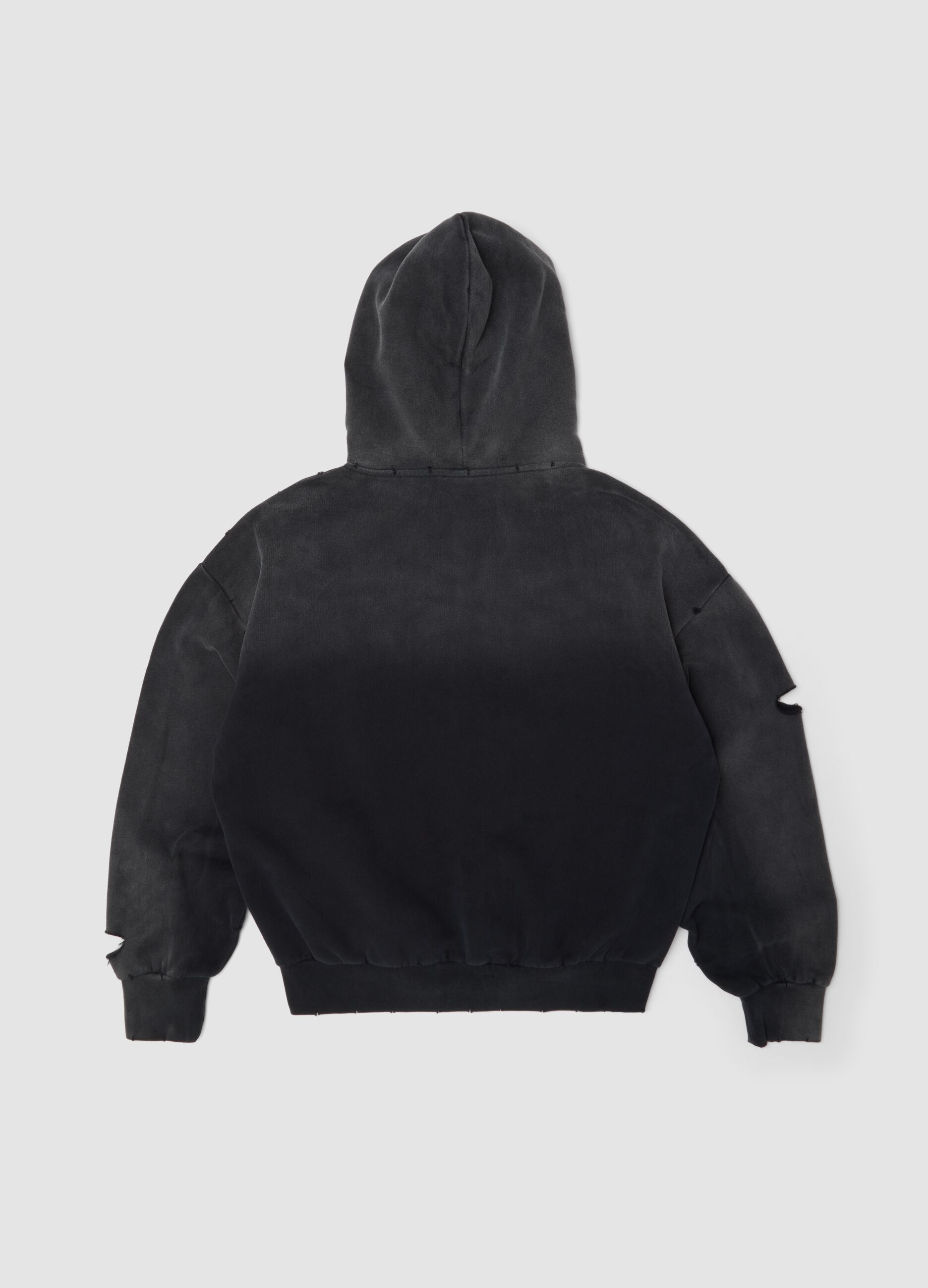 Full-zip Hoodie Sunfaded Black