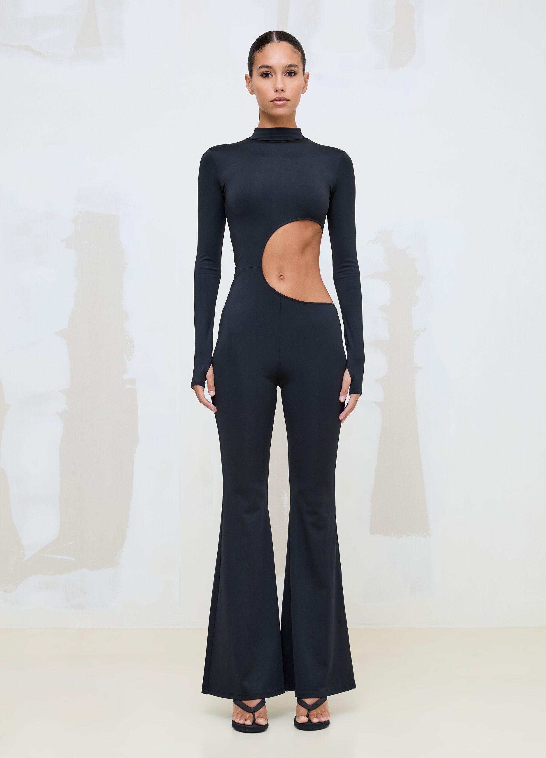 Black Cut-Out Bodysuit