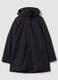 Black water-repellent hooded jacket with zip, regular fit ALTAVIA STUDIO_4