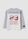 Grey pure cotton crew-neck T-shirt with Mickey print for boys_1