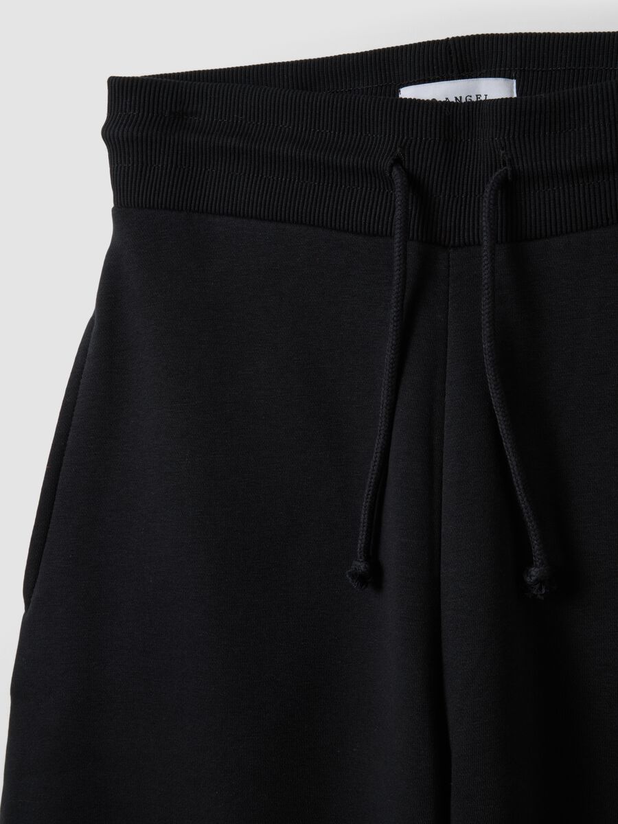 Black cotton-blend baggy-fit joggers_6