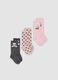 3-pack of pink long socks in stretch organic cotton_0