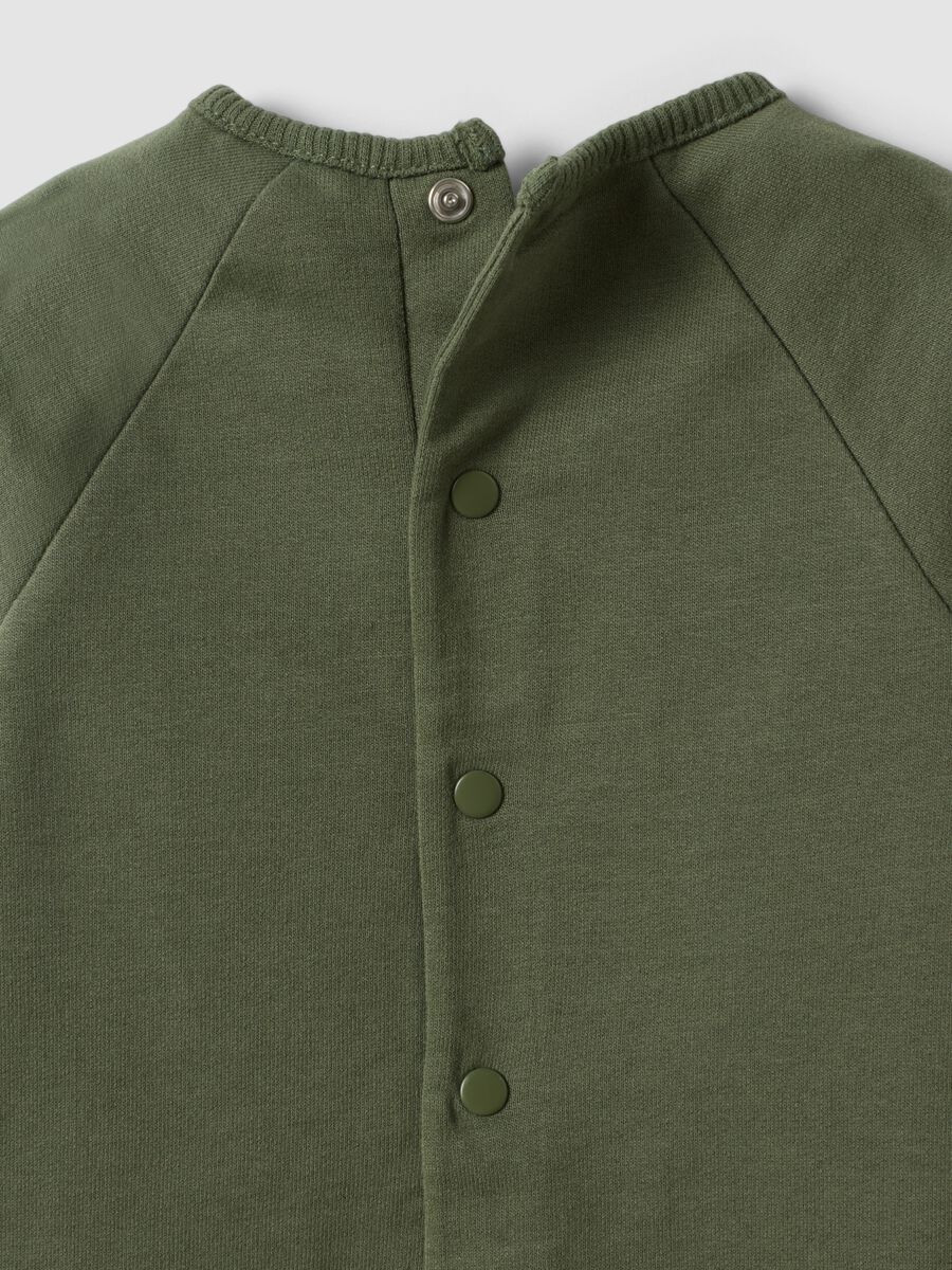 Green long-sleeved organic cotton baby sleepsuit_3