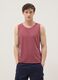 Red crew-neck vest top in pure cotton, regular fit_0