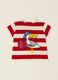Multicolour striped pure cotton baby T-shirt, regular fit_2